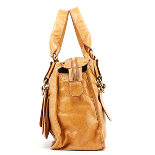 Chloé Beige Lambskin Bay Tote Bag