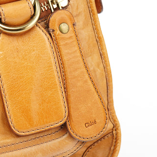 Chloé Beige Lambskin Bay Tote Bag