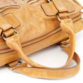 Chloé Beige Lambskin Bay Tote Bag