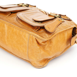 Chloé Beige Lambskin Bay Tote Bag