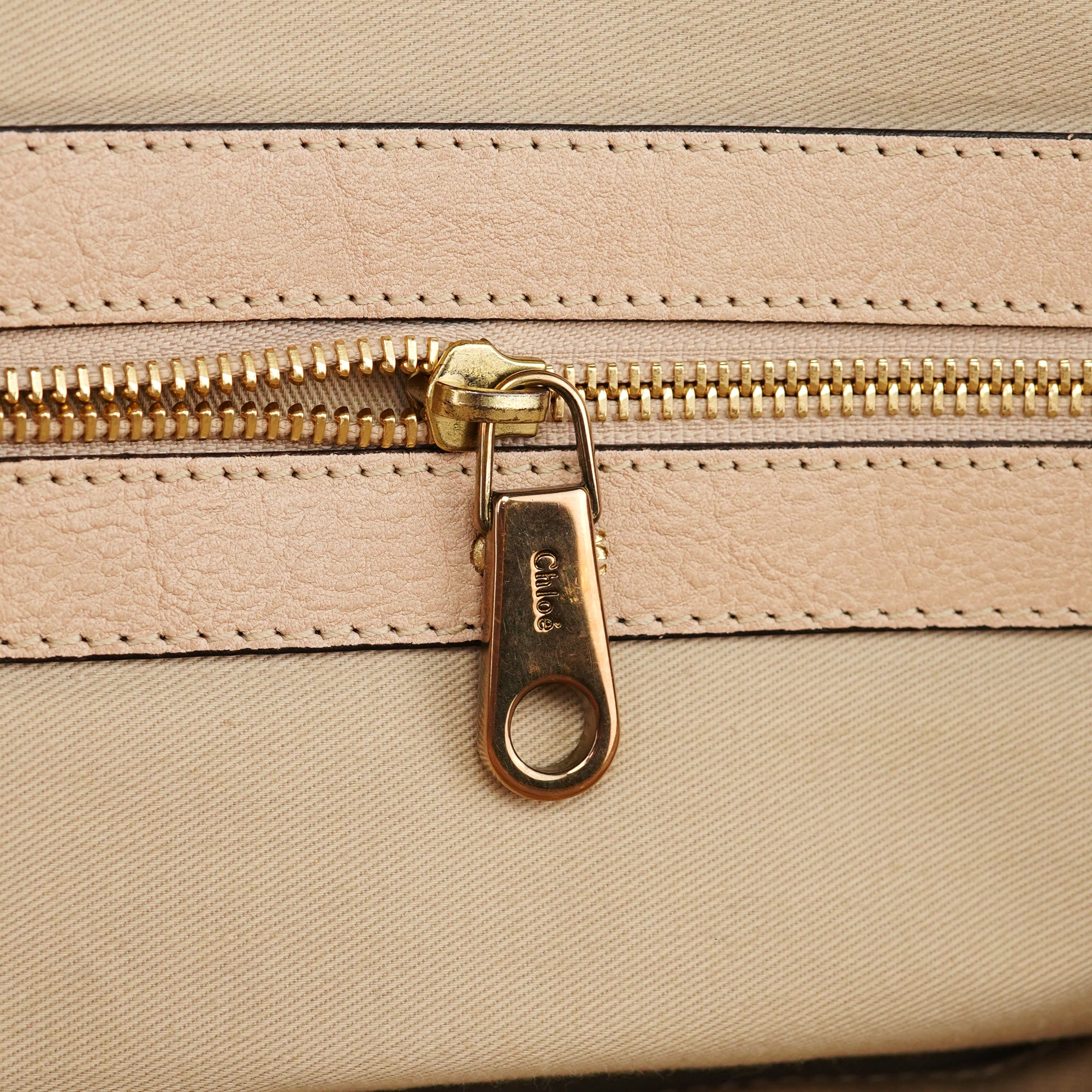Chloé Beige Lambskin Leather Tote Bag