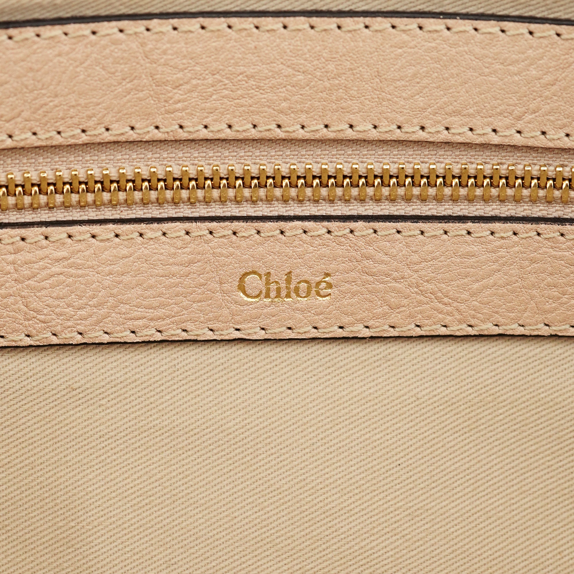 Chloé Beige Lambskin Leather Tote Bag