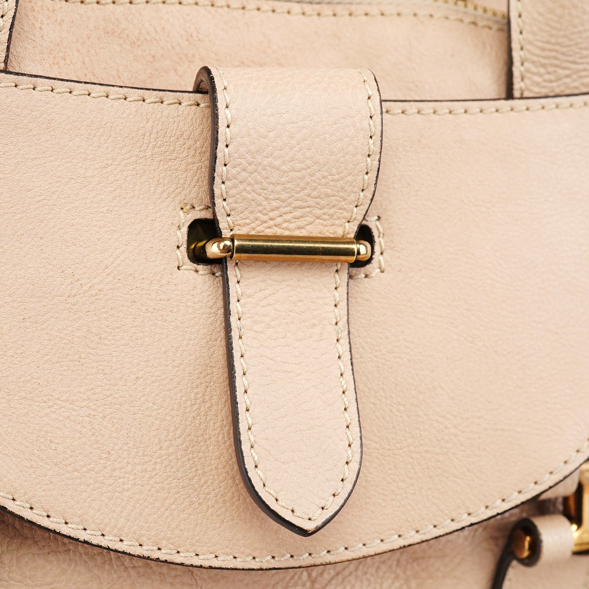 Chloé Beige Lambskin Leather Tote Bag