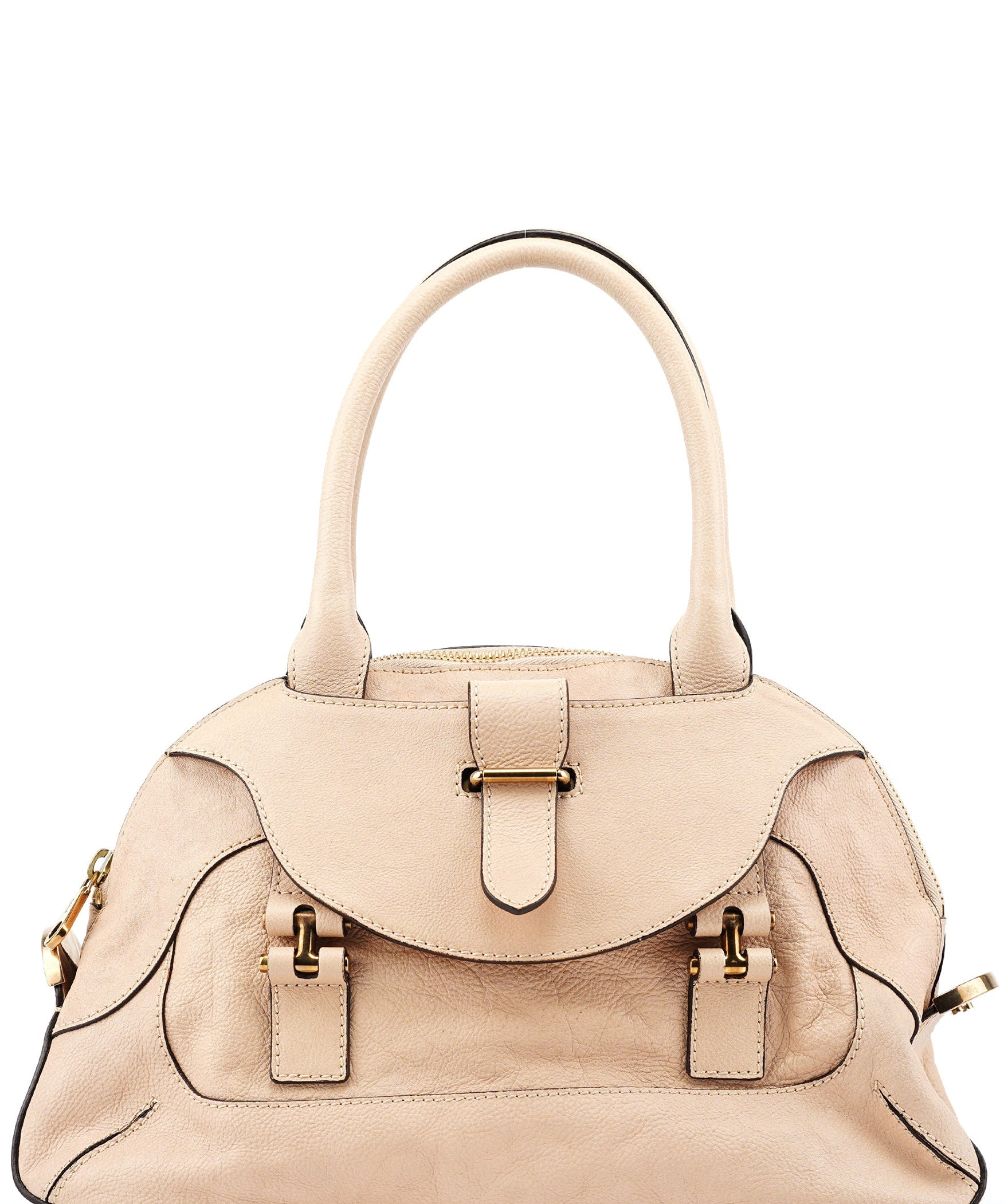 Chloé Beige Lambskin Leather Tote Bag