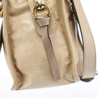 Chloe Beige Leather Bay 2-Way Tote Bag