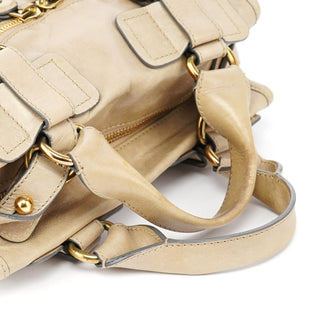 Chloe Beige Leather Bay 2-Way Tote Bag