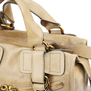 Chloe Beige Leather Bay 2-Way Tote Bag