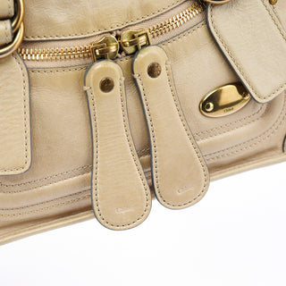 Chloe Beige Leather Bay 2-Way Tote Bag