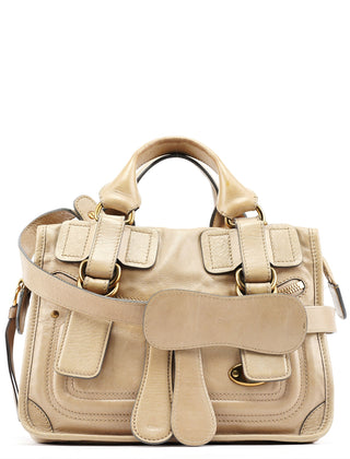 Chloe Beige Leather Bay 2-Way Tote Bag