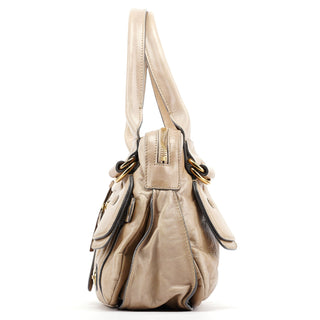Chloe Beige Leather Bay Tote Bag