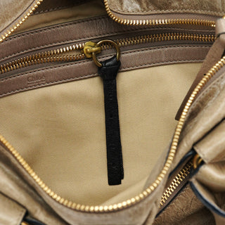 Chloe Beige Leather Bay Tote Bag