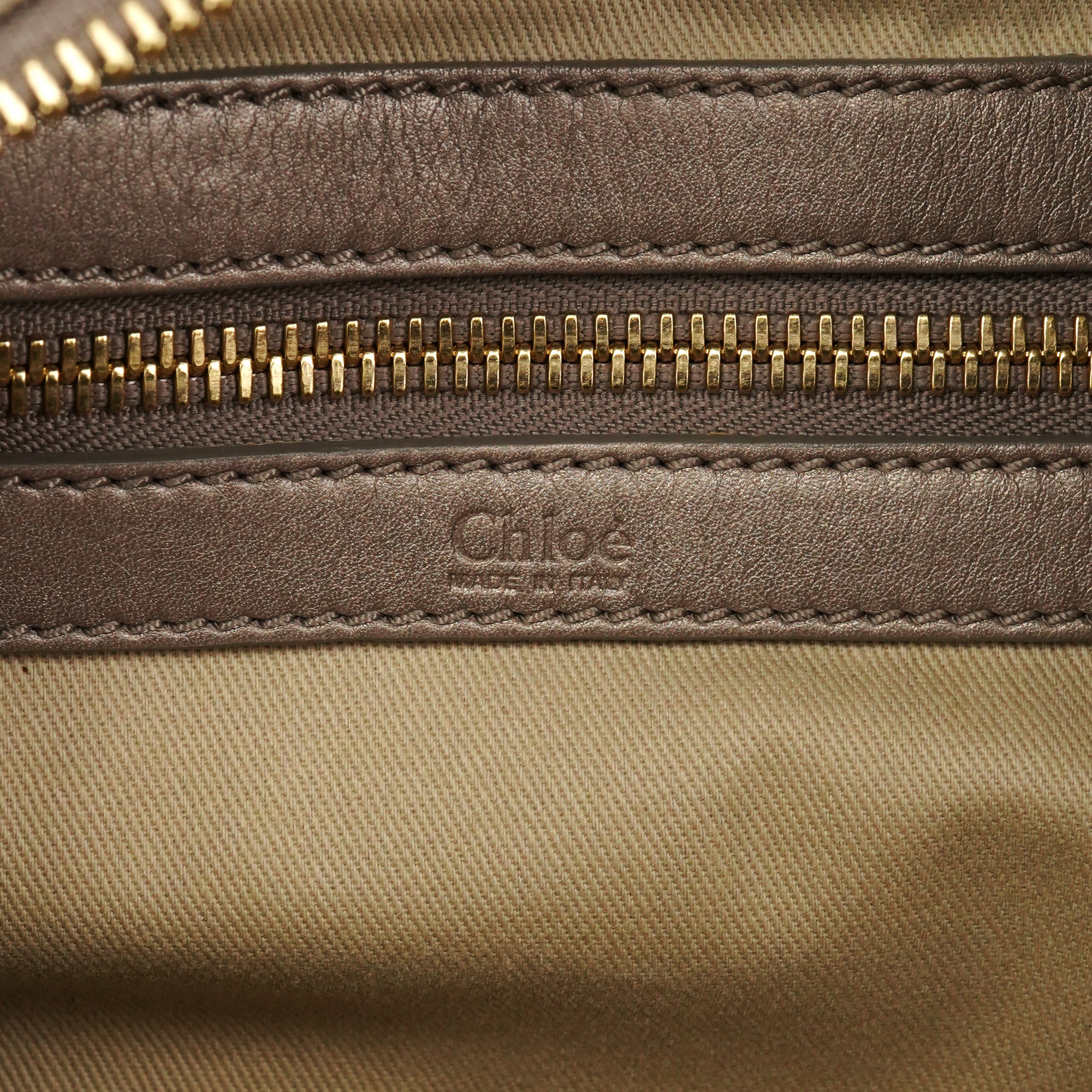 Chloe Beige Leather Bay Tote Bag