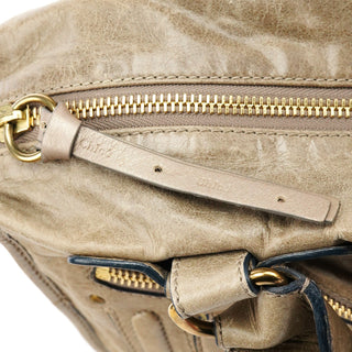 Chloe Beige Leather Bay Tote Bag