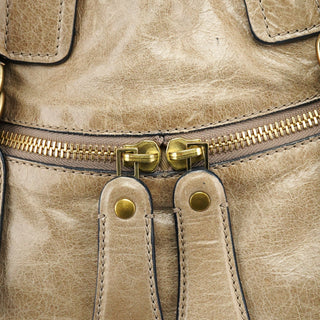 Chloe Beige Leather Bay Tote Bag