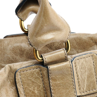 Chloe Beige Leather Bay Tote Bag