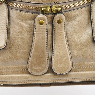 Chloe Beige Leather Bay Tote Bag