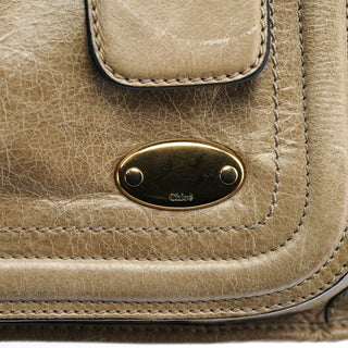 Chloe Beige Leather Bay Tote Bag