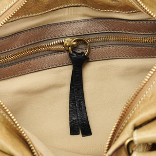 Chloe Beige Leather Bay Tote Bag