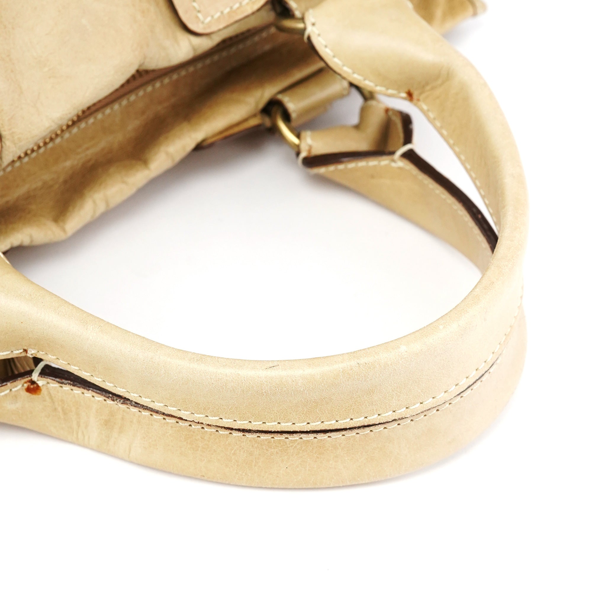 Chloé Sac cabas Bay en cuir beige