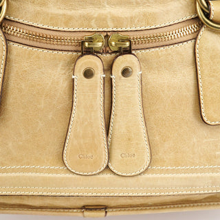 Chloe Beige Leather Bay Tote Bag