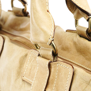 Chloe Beige Leather Bay Tote Bag