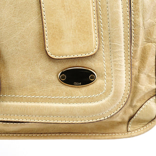 Chloe Beige Leather Bay Tote Bag