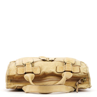 Chloe Beige Leather Bay Tote Bag