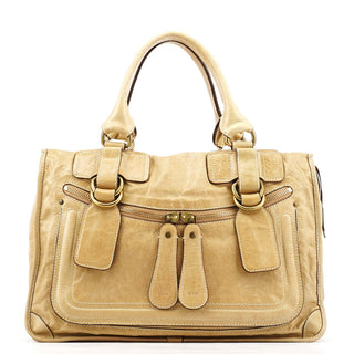 Chloe Beige Leather Bay Tote Bag