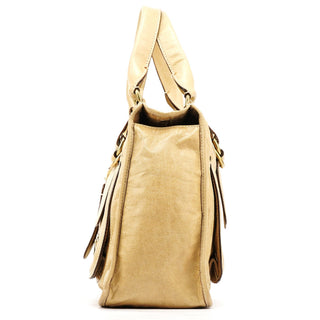 Chloe Beige Leather Bay Tote Bag