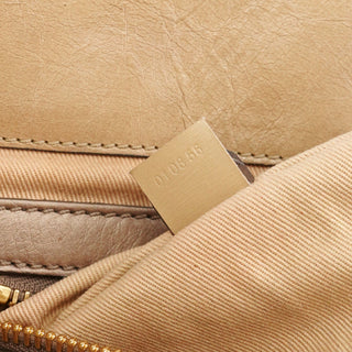 Chloé Beige Leather Bay Tote Bag