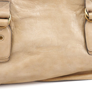 Chloé Beige Leather Bay Tote Bag
