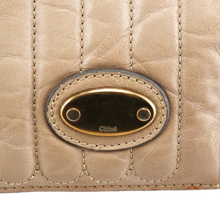 Chloé Beige Leather Bay Tote Bag