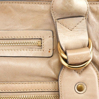 Chloé Beige Leather Bay Tote Bag