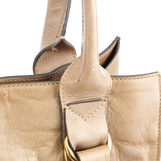 Chloé Beige Leather Bay Tote Bag