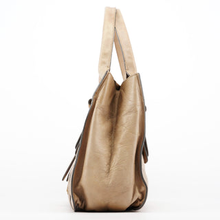 Chloé Beige Leather Bay Tote Bag