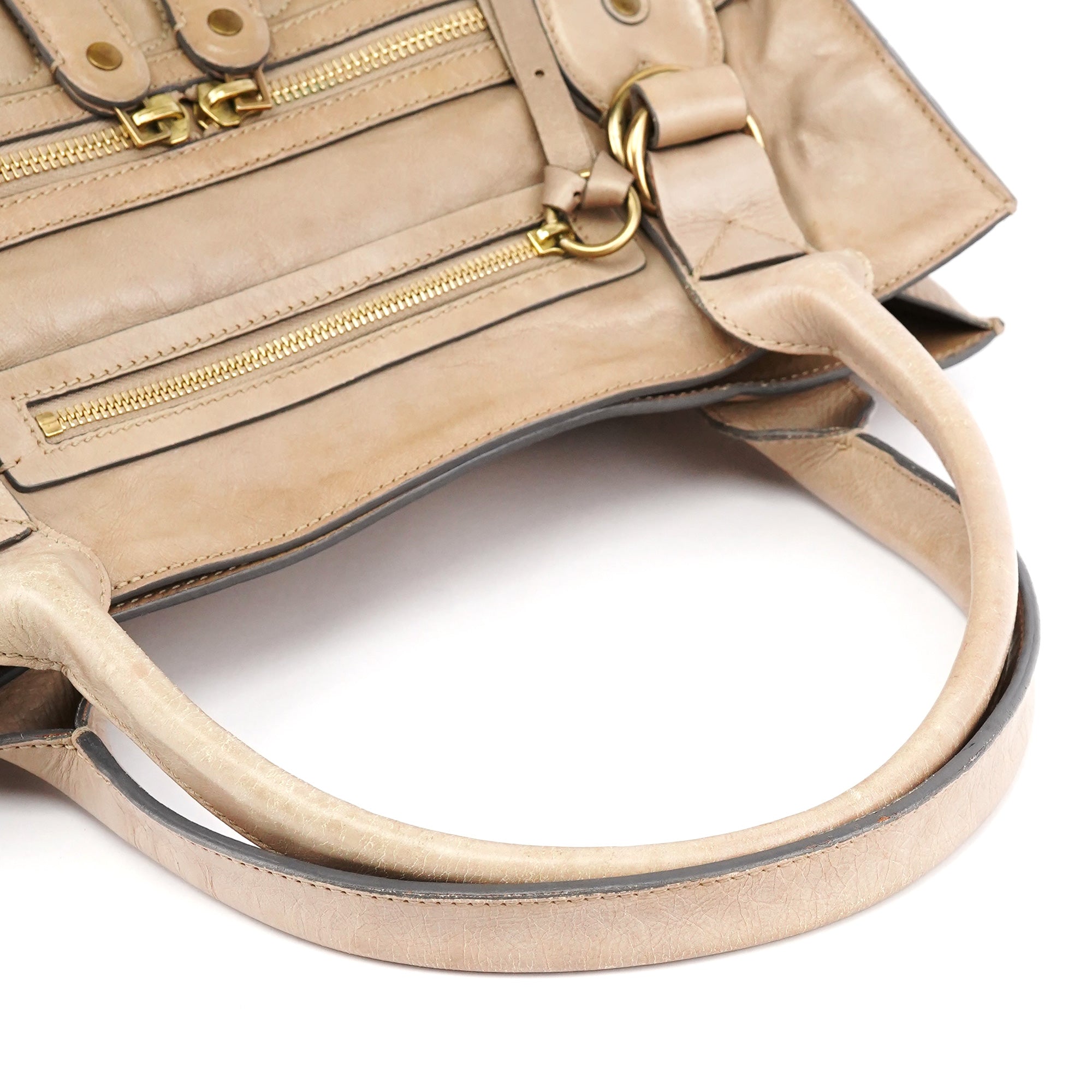Chloé Bay Tote Bag aus Leder in Beige