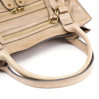 Chloé Beige Leather Bay Tote Bag