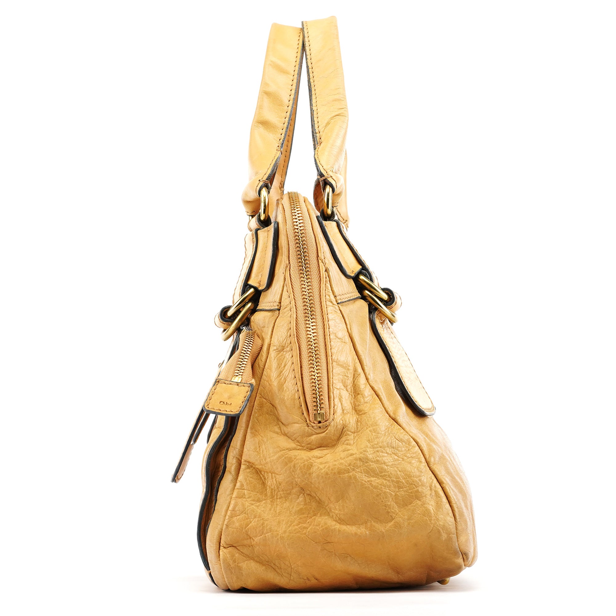 Chloé Sac cabas Bay en cuir beige