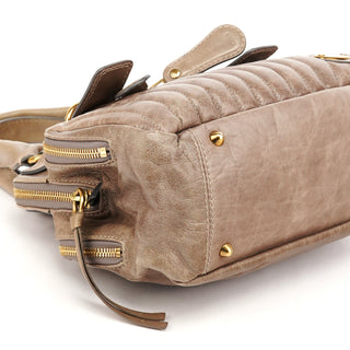 Chloé Beige Leather Bay Tote Bag
