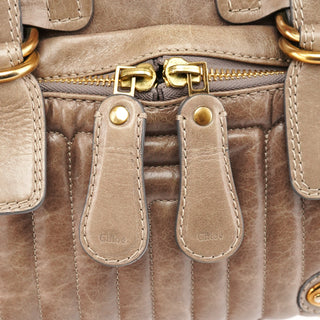 Chloé Beige Leather Bay Tote Bag