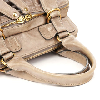 Chloé Beige Leather Bay Tote Bag