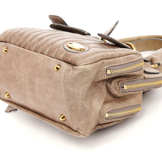 Chloé Beige Leather Bay Tote Bag