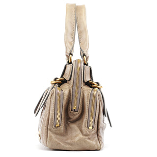 Chloé Beige Leather Bay Tote Bag