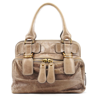 Chloé Beige Leather Bay Tote Bag