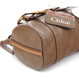Chloé Sac deux portés Boston en cuir beige