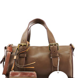 Chloé Sac deux portés Boston en cuir beige