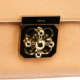 Chloe Beige Leather Chain Shoulder Bag