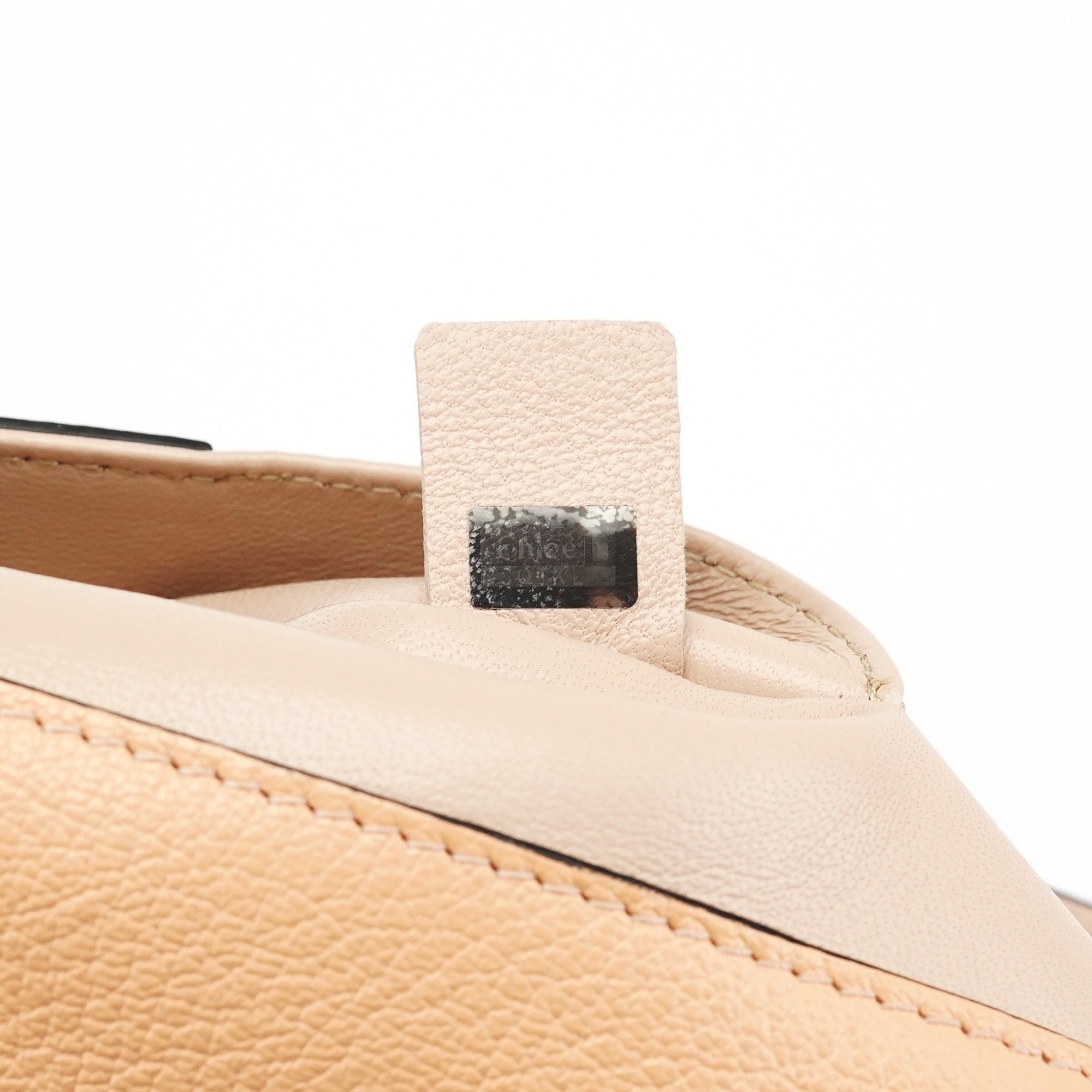 Chloe Beige Leather Chain Shoulder Bag