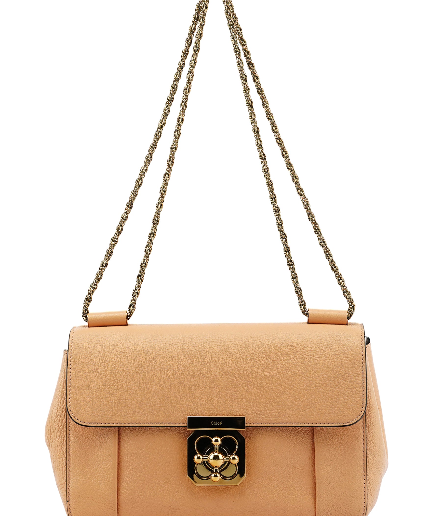 Chloe Beige Leather Chain Shoulder Bag