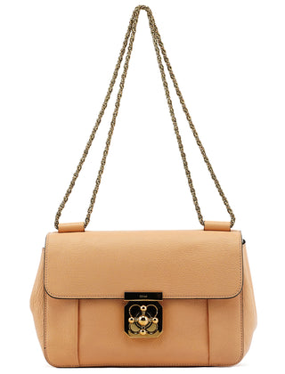Chloe Beige Leather Chain Shoulder Bag